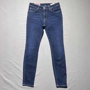 Acne Studios Bla‎ Konst Jeans Womens 26x27 Climb Dark Blue Skinny Stretch Italy